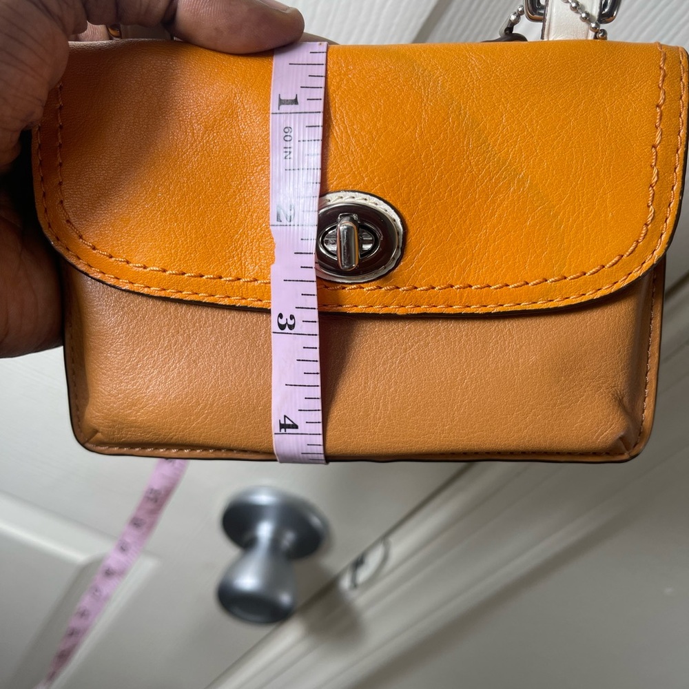 Coach Crossbody Bag in Yellow and Brown - Picture 6 of 7